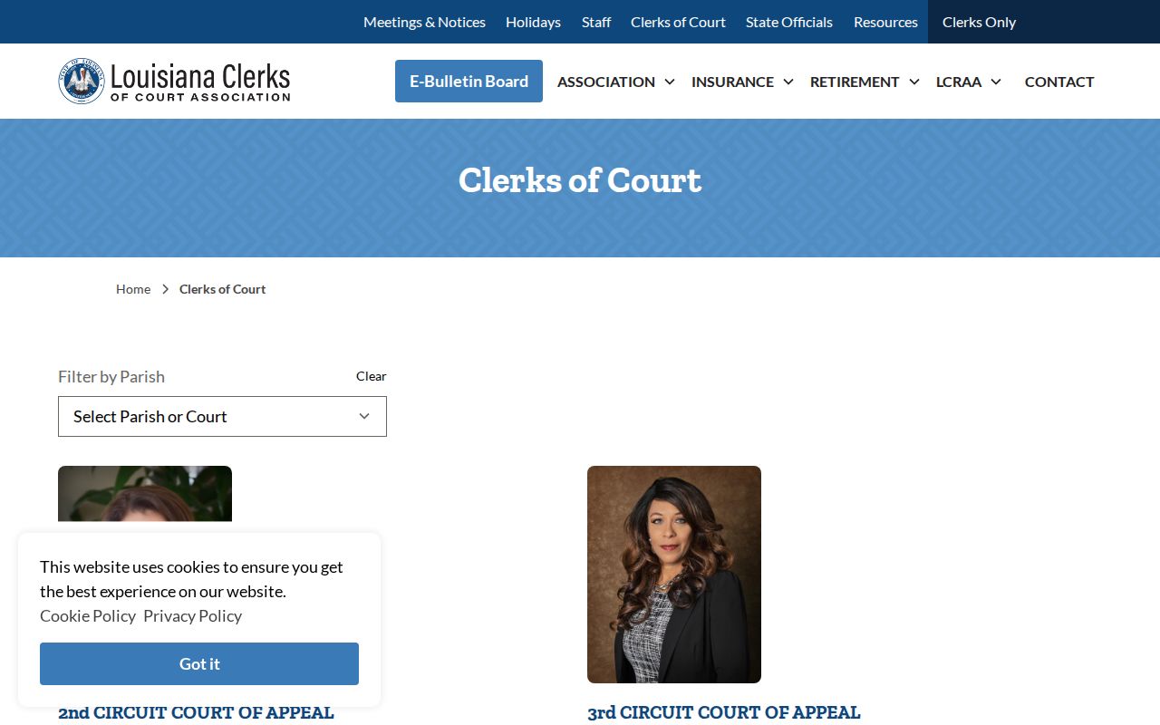 Louisiana succession records parish clerk directory